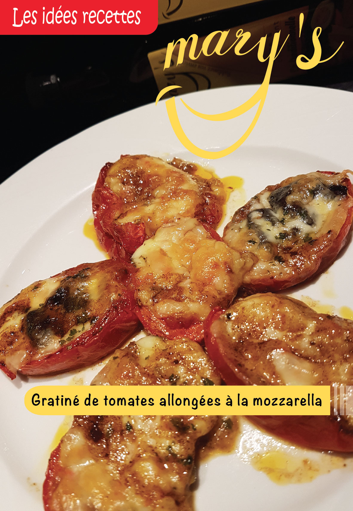 Gratiné de tomates allongées à la mozzarella